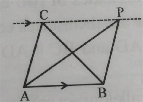 Let AC = 3, BC = 4 AB = 5 and line AB is parallel to CP then the length ...