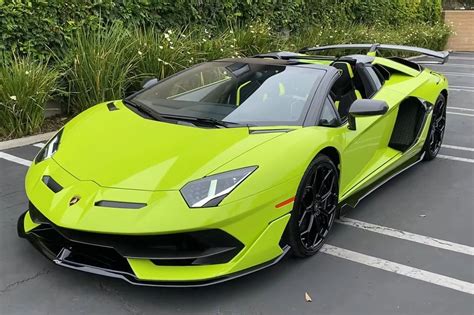 Lime Green Lamborghini Aventador 2022
