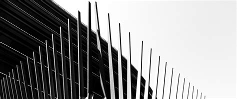 Download wallpaper 2560x1080 lines, facade, architecture, bw dual wide ...