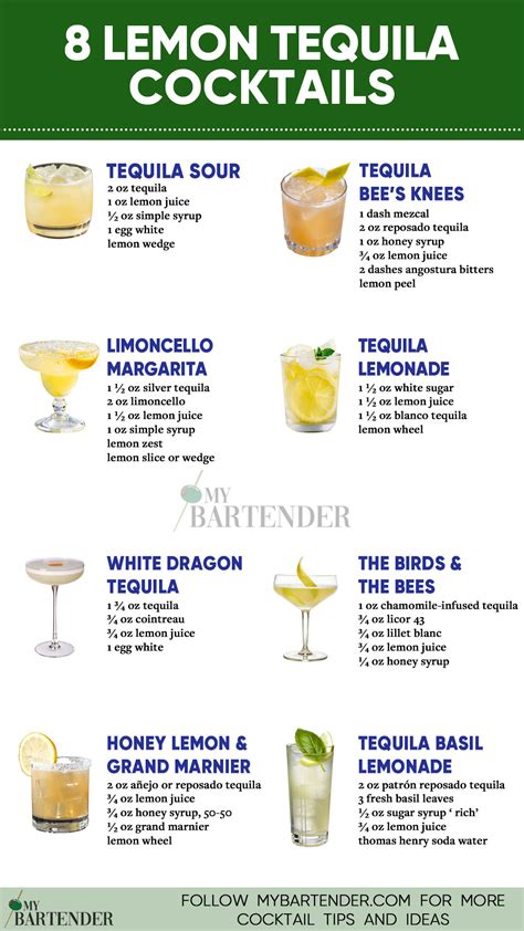 12 Most Popular Lemon Tequila Cocktails