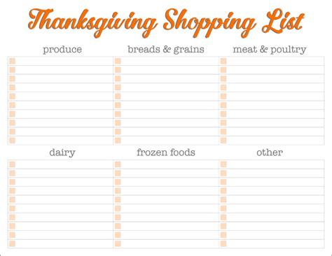 Thanksgiving Meal Planners & Shopping List Printables - FREE | Live ...