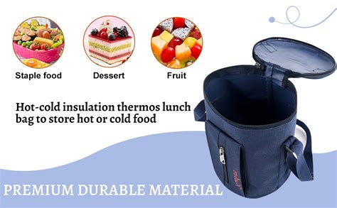 Kuber Industries Canvas Waterproof Lunch Carry Bag, Suitable for 3 ...