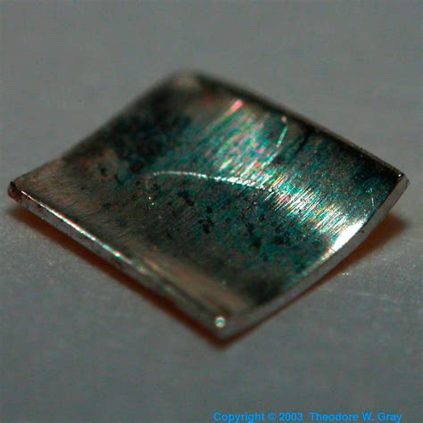 Sample of the element Polonium in the Periodic Table