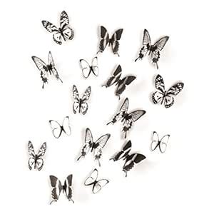 Umbra Chrysalis Adhesive Wall Decor, Black, Set of 15 : Amazon.in: Home ...