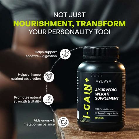Ayuvya i-Gain+ Weight Supplement, Supports Natural Weight Gain ...