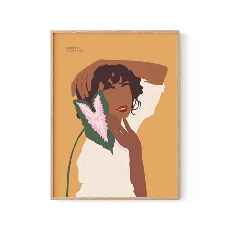 Lady Leaf: Buy Best Framed Minimalist Art Painting Online – Dessine Art