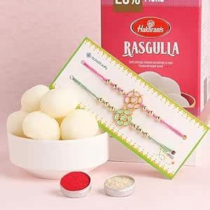 FlowerAura Handcrafted Rakhi Combo for Brother – Set of 2 Designer ...