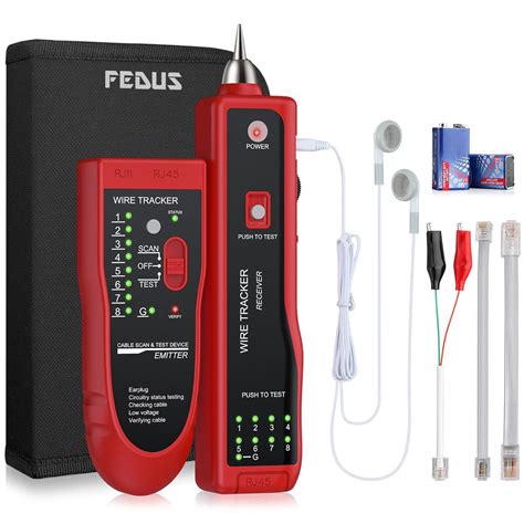 FEDUS Lan Tester with Wire Tracker, LAN Network Cable Tracer, Cable ...