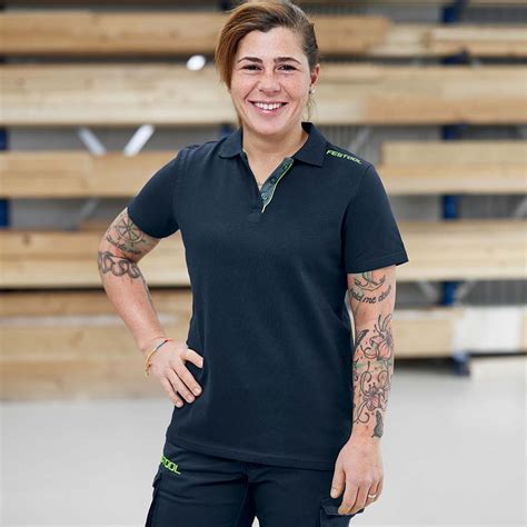 Festool POL-LAD-FT1 Ladies Dark Polo Shirt | Festool Work Polo Shirts ...