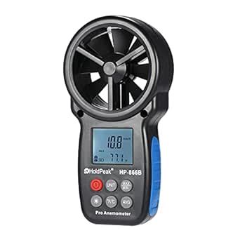 HP-866B Mini LCD Digital Anemometer Wind Speed Air Velocity Temperature ...