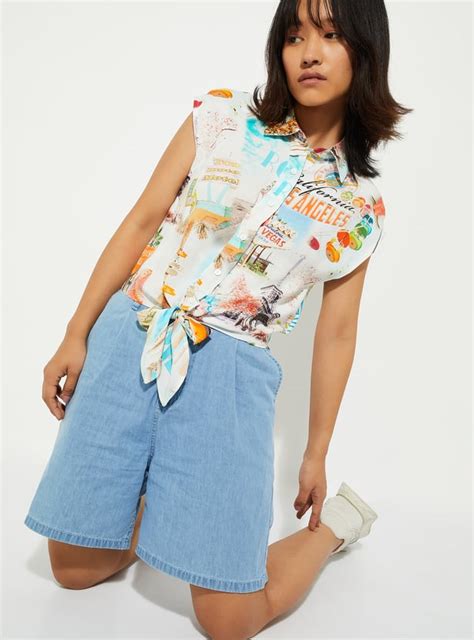 Buy URB_N Women Printed Knotted Hem Shirt Online at just Rs. 599.0 ...