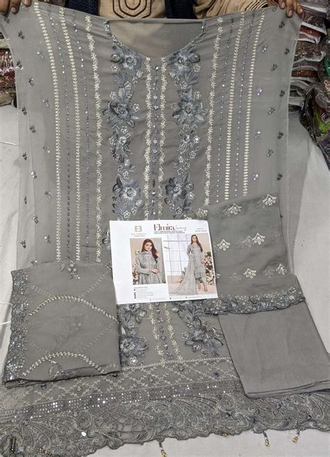 BIN HAMEED LUXURY CHIFFON COLLECTION 3 CHIFFON HEAVY EMBROIDERED HEAVY ...