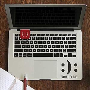 ISEE 360® You Decide Smiley Laptop Trackpad Laptop Stickers Vinyl Black ...