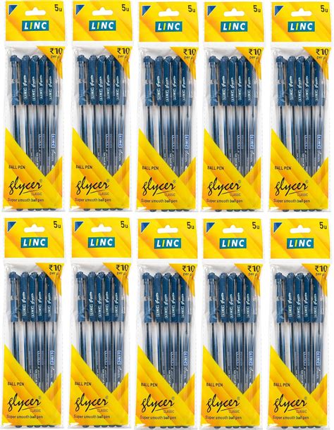 Linc Glycer 0.7mm Ball Pen |Blue Ink |Pack of 50 Pens : Amazon.in ...