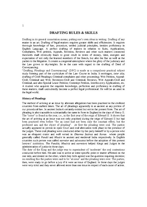 Drafting, Pleadings, Full Material - DRAFTING RULES & SKILLS Drafting ...