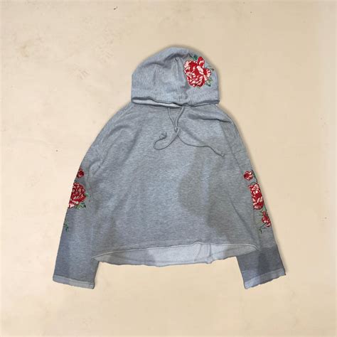 Flower Embroidery boxy hoodie – Rubyball