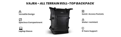 Buy Gods Vajra Rolltop Travel Backpack with Antitheft Laptop ...