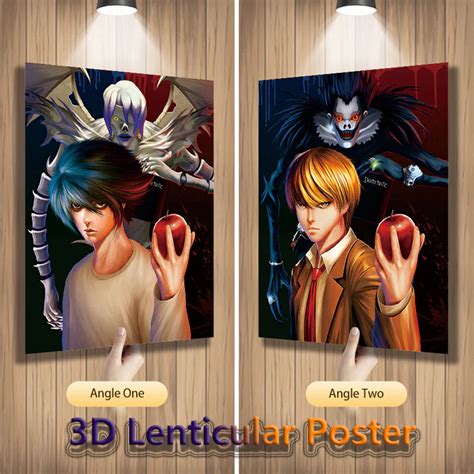 Death Note Light Yagami Illusion Flip Image, Hologram Motion Lenticula