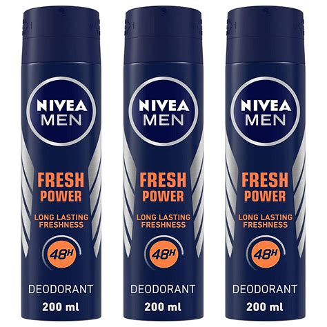 Buy NIVEA Men Deodorant Spray, Fresh Power, 200 Ml Each (Pack Of 3 ...
