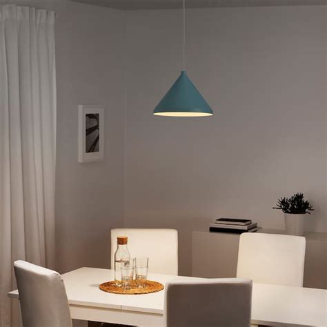 NÄVLINGE pendant lamp, light blue, 33 cm (13") - IKEA