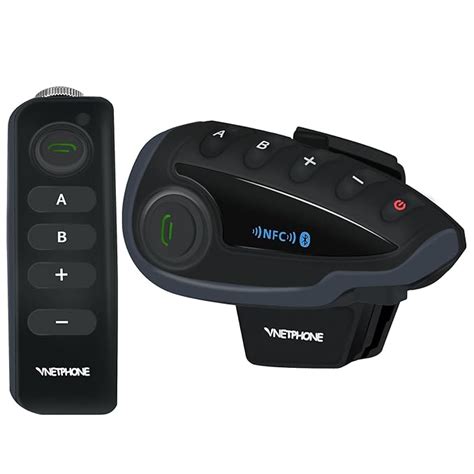 Ejeas V8 Bluetooth Intercom Motorcycle Helmet Headset With Remote ...