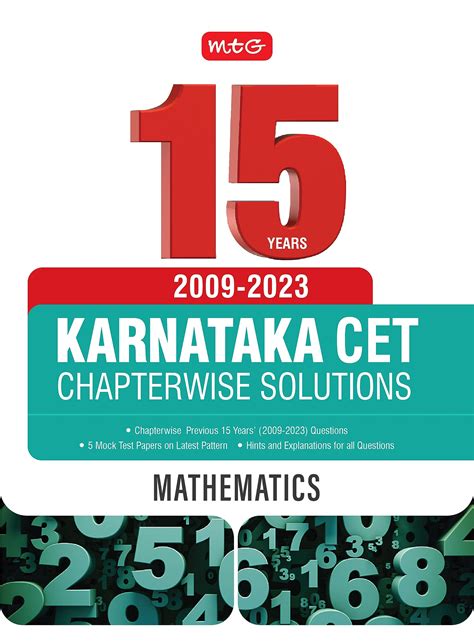 Mtg 15 Years Karnataka Cet Chapterwise Solutions Mathematics For 2024 ...
