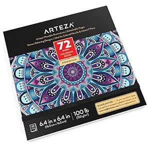 Arteza Adult Coloring Book, 6.4 x 6.4 Inches, Mandala Designs, 72 ...