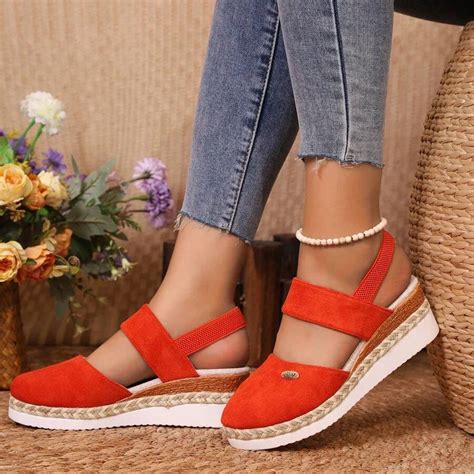 Closed Toe Wedge Sandals For Women, Gladiator Shoes With Straps And ...