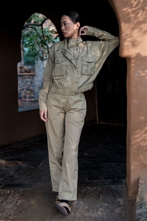 The Terra Tribe - Khaki Sheldon Cropped Jacket - Elahe