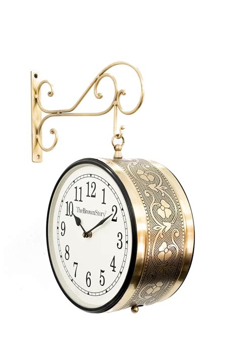 Buy The Brown Story Dacia Analog Wall Mount Clock for Home, Living Room ...