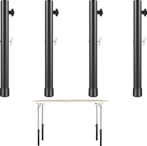 Txkrhwa 4Pcs Folding Table Leg Extenders Heavy Duty Steel Folding Table ...