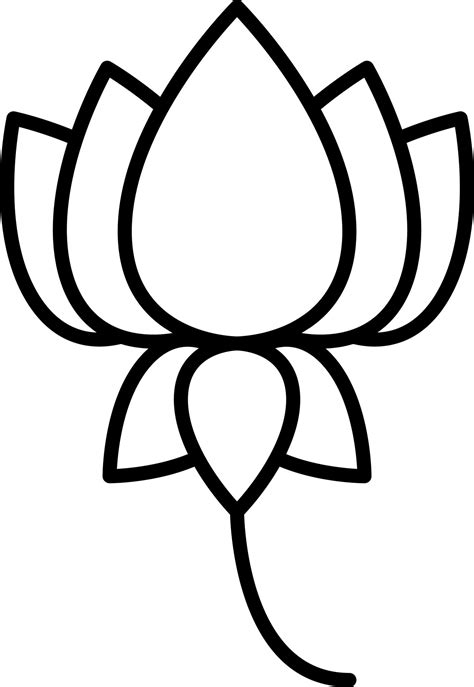 Lotus Clip Art Black And White