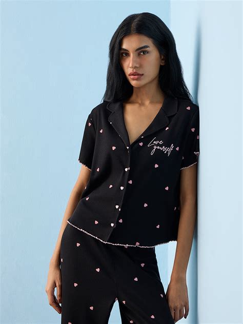 Buy Superstar Black Ribbed-Textured Cotton-Blend Shirt from Westside
