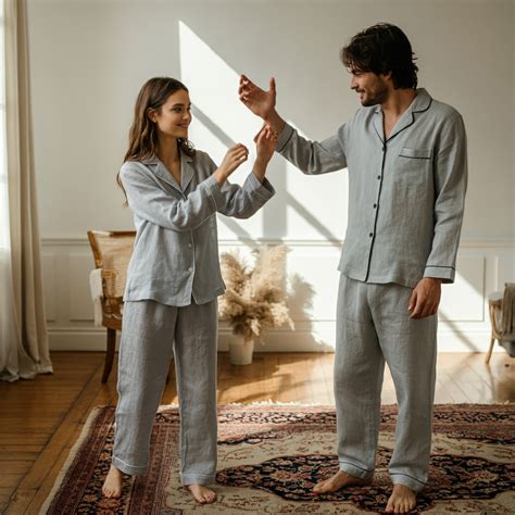 Pure Linen Pajamas - Luxurious, Breathable Sleepwear