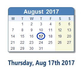 17 August 2017 Date in History: News, Social Media & Day Info