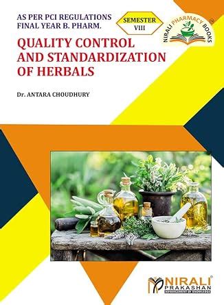 Amazon.in: Buy Quality Control & Standardization of Herbals Book Online ...