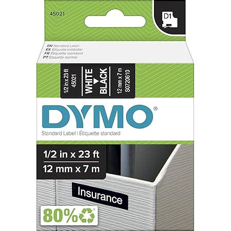 DYMO 45803 High-Performance Permanent Self-Adhesive D1 Polyester Tape ...
