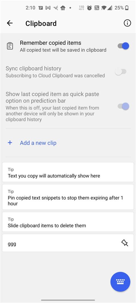 SwiftKey beta permette di sincronizzare gli appunti