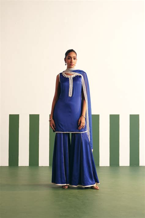 Shop Enora Blue Kurta Set For Women Online