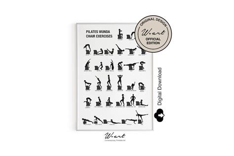 Buy PILATES WUNDA CHAIR Exercises Chart Digital Download, Pilates ...