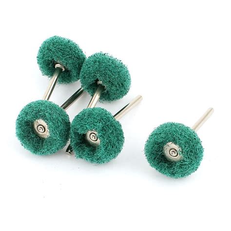Buy 5 Pcs Green Nylon 22mm x 10mm Straight Shank Polishing Brush Wheel ...