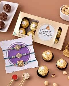 HyperFoods® Rakhi Gift For Brother Ferrero Rocher Chocolates Pack of 8 ...