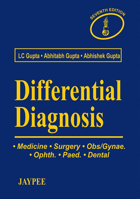 Buy Differential Diagnosis (Medicine, Surgery, Obs/Gynae, Ophth, Paed ...