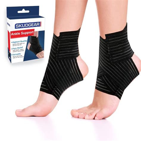 Buy Skudgear Neoprene Ankle Compression - 2Pcs (Black) | Brace Socks ...