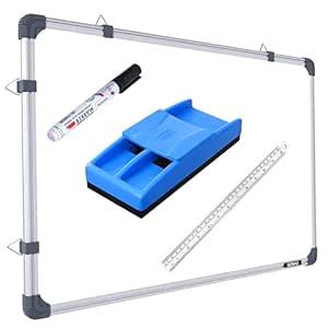 GOSHU Double Sided Whiteboard, 3x4 Feet, Non-Magnetic Aluminium Frame ...