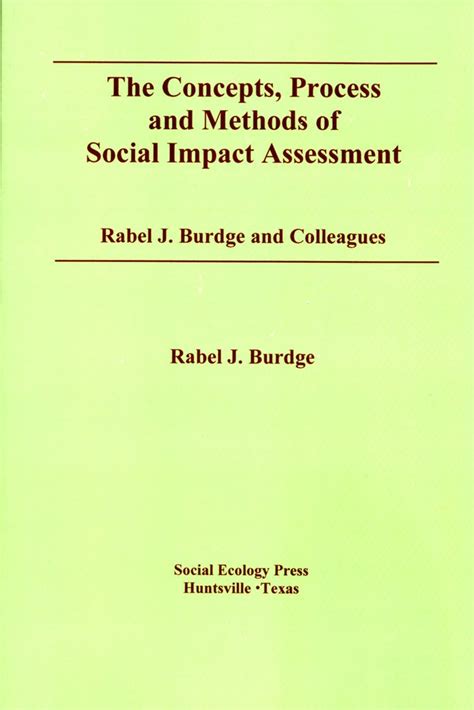 Buy The Concepts, Process and Methods of Social Impact Assessment Book ...