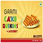 Buy GRAMI SUPERFOODS Cake Rusk + Jaggery - Biscotti, High In Fiber ...