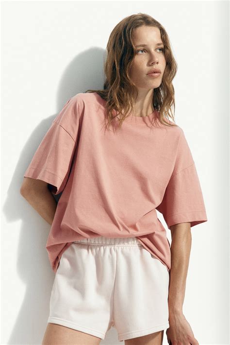 Women's Dusty pink Oversized T-shirt | H&M IN