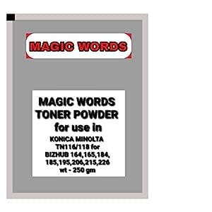 Magic Words Toner Powder for use in Konica Minolta Bizhub TN116 / TN118 ...