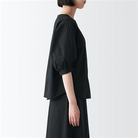 Quick dry broadcloth Half sleeve blouse